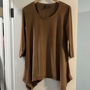 Faux Suede 3/4 Length Tunic